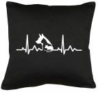 Herzschlag Hund, Katze, Maus Kissen mit Füllung 40x40cm 