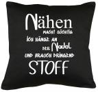 Nähen macht süchtig Kissen mit Füllung 40x40cm 