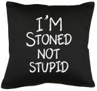 Stoned not stupid Kissen mit Füllung 40x40cm 
