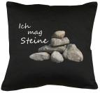 Ich mag Steine Kissen mit Füllung 40x40cm 
