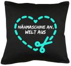 Nähmaschine an, Welt aus Kissen mit Füllung 40x40cm 