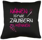 Nähen ist wie zaubern können Schmetterlinge Kissen mit Füllung 40x40cm 