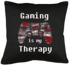 Gaming is my Therapie Kissen mit Füllung 40x40cm 