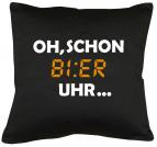 Oh, schon Bier Uhr Kissen mit Füllung 40x40cm 