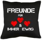Freunde für immer und ewig Kissen mit Füllung 40x40cm 