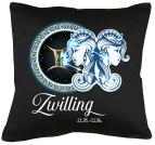 Sternzeichen Zwilling Kissen mit Füllung 40x40cm 